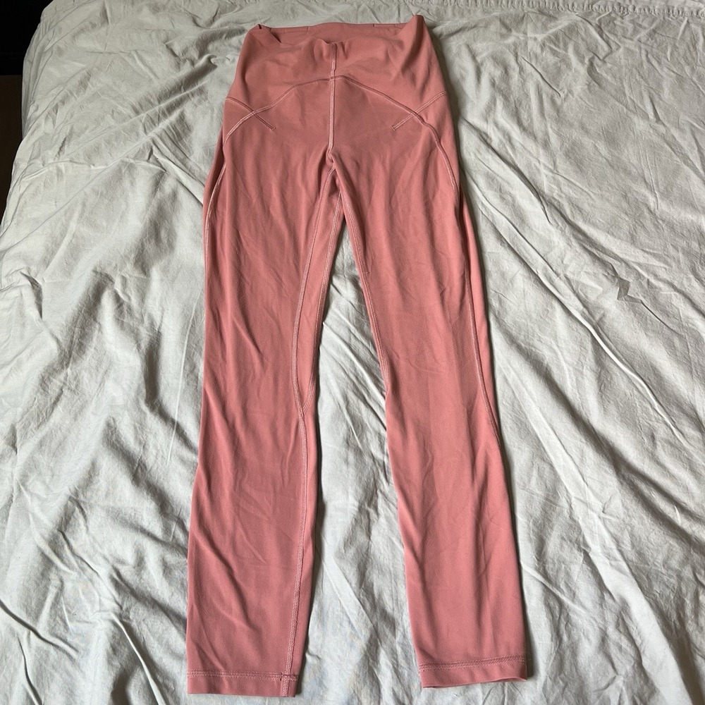 LULULEMON Align High Rise Leggings Desert Red Size 4 Yoga Activewear Soft W5CZUS - Picture 2 of 7